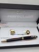 Perfect Replica - Montblanc Meisterstuck Black And Gold Ballpoint Pen And Gold Cufflinks Set (1)_th.jpg